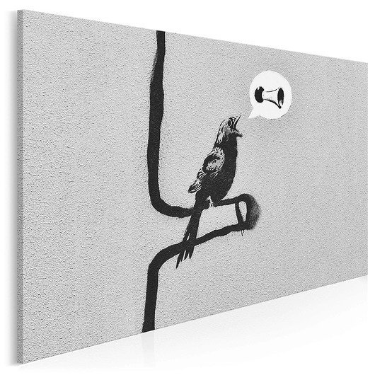 20020 Obraz na płótnie BANKSY PTAK 120x80 VAKUdsgn