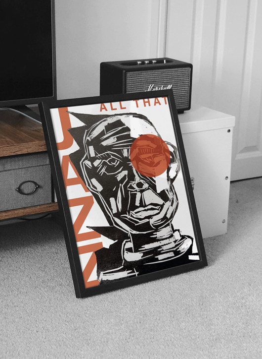 grafiki i ilustracje Plakat All that Jazz 50x70 cm  polski jazz grafika