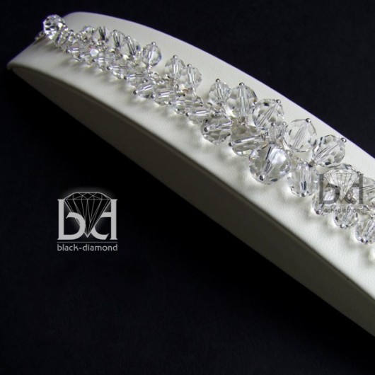 Gronkowa Bransoletka kryształ Swarovski  Black Diamond