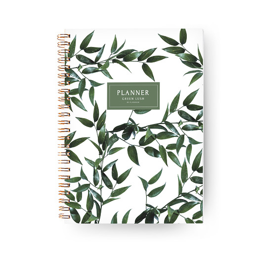 kalendarze i plannery Planer Dzienny Niedatowany A5 Green Lush