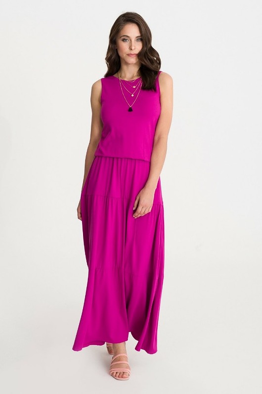 sukienki maxi damskie Sukienka BOHEMA letnia fuksja 