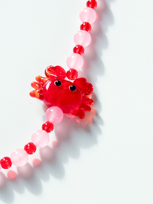 chokery Choker Krab - Czerwony