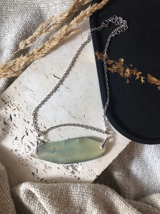 wisiory Naszyjnik agat turkusowy wisior