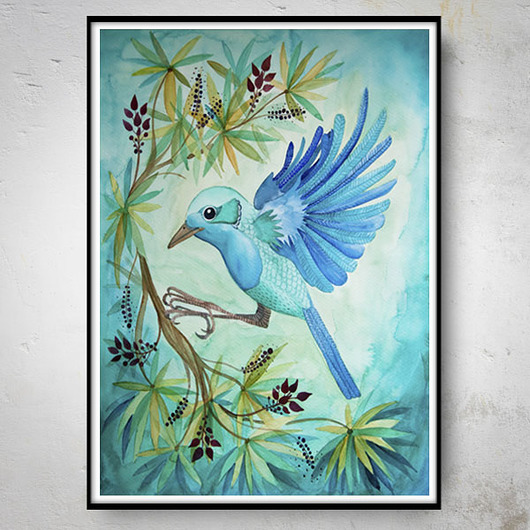 JUNGLE BIRD plakat 30x40cm muamua design