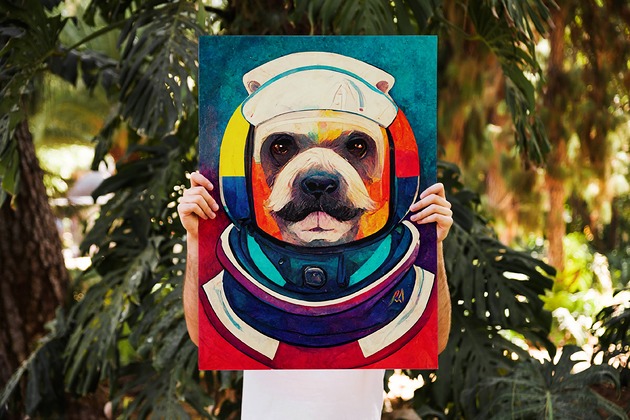 plakaty Plakat Pies Astronauta