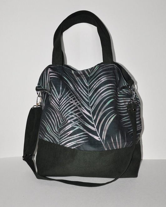 torby XXL Torba - worek XXL - print  liście palmy