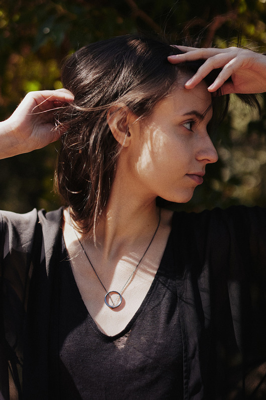 wisiory MINIMAL BIG necklace / black silver