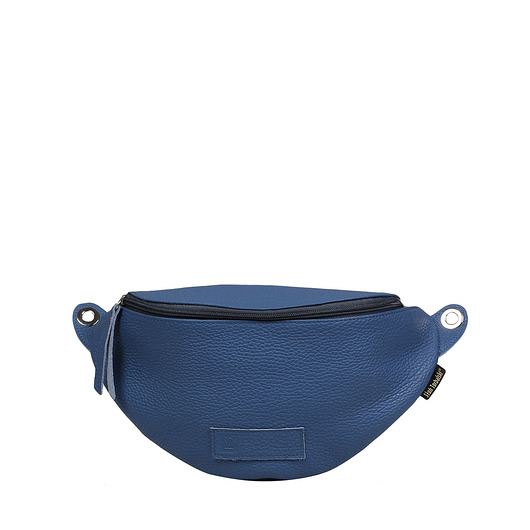 saszetka nerka Niebieska torebka damska Nerka biodrowa Skórzana Crossbody