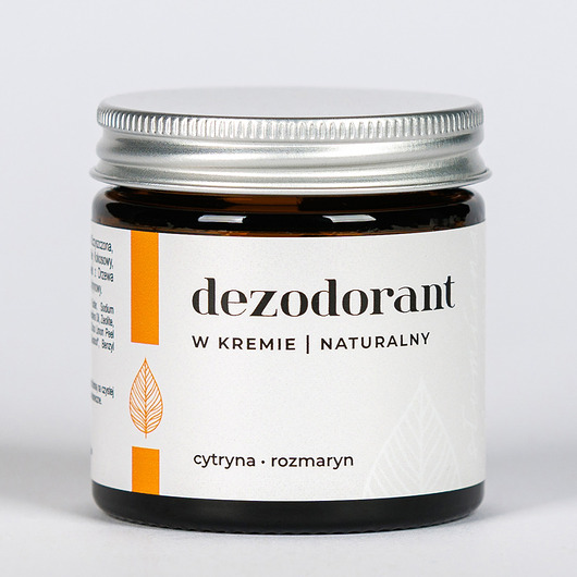 do ciała - inne Naturalny Dezodorant w Kremie  Cytryna - Rozmaryn
