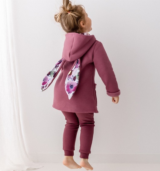 bluzy dla dziewczynki Bluza królik MALINA