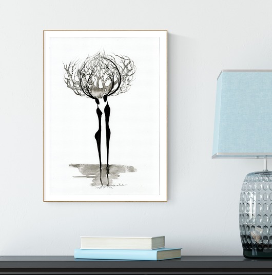 grafika 30x40 cm wykonana ręcznie Krystyna Siwek Art