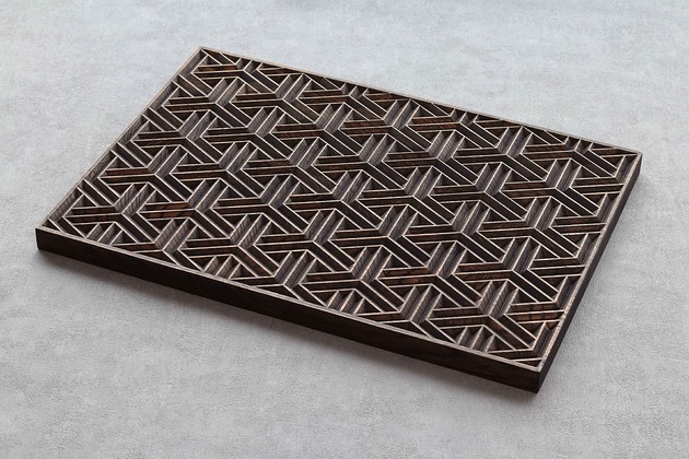 kafle i panele Panel ścienny 3D z drewna dębowego 50x35cm