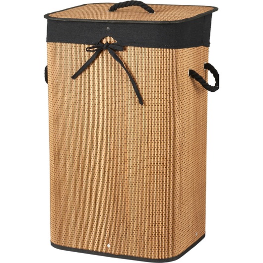 kosze do przechowywania Kosz na pranie bambusowy  60x30x40 cm MOSAS 72 litry