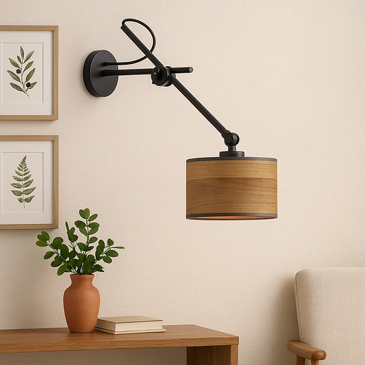 kinkiety Kinkiet na regulowanym ramieniu HAMILTON ECO do czytania w sypialni