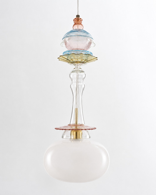 lampy wiszące Lampa wisząca szklana Pastelowy sorbet