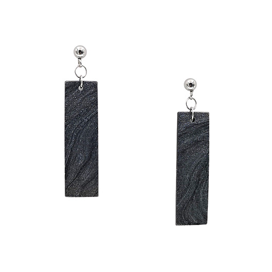 Kolczyki Dark elegant prostokąty RAROU