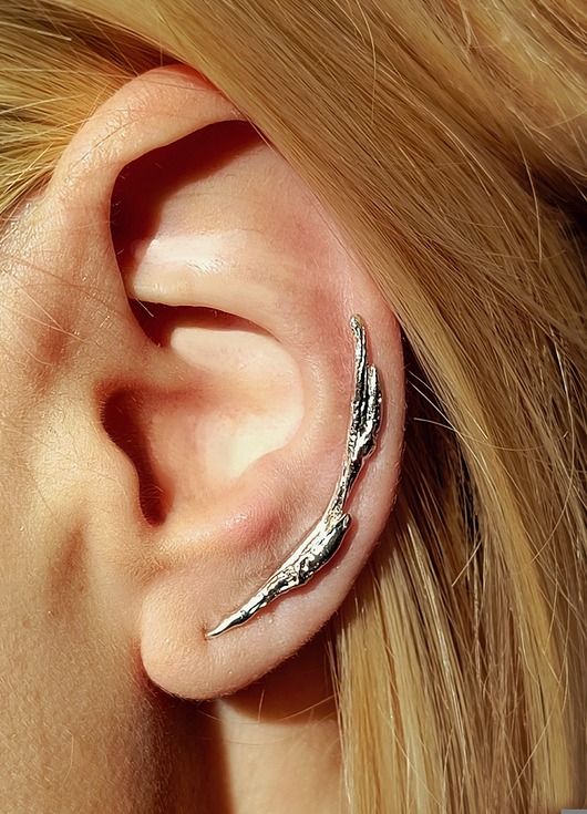 nausznice Kolczyk- nausznica GAŁĄZKA lewe ucho