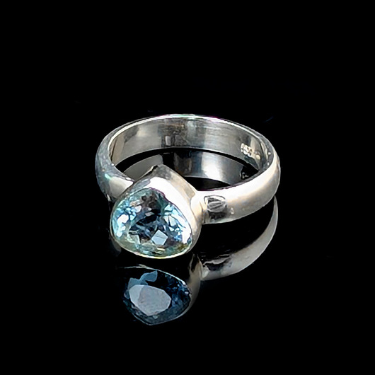 pierścionki srebrne Pierścionek baśniowy akwamaryn