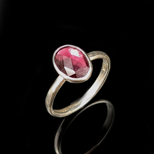 pierścionki srebrne Pierścionek rasberry różowy turmalin