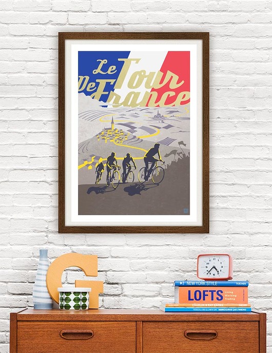 Tour de France - plakat rowerowy minimalmill