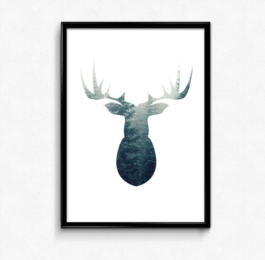 Jeleń 50x70 plakat Bury Lis