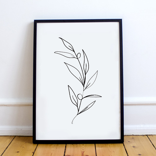 Plakat Oliwka - kolekcja Single Lines trochę na ścianę