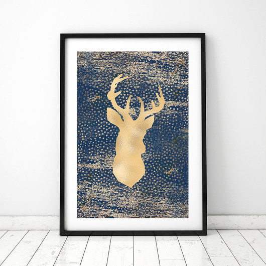 Plakat Gold deer COLORMINT