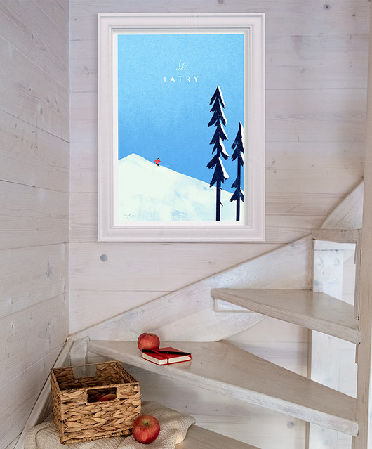 plakaty Narty w Tatrach - plakat fine art