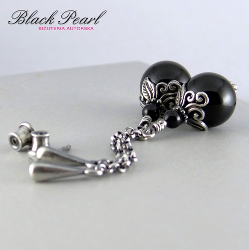 Mystic Pearls - kolczyki Black Pearl