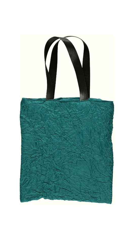 torby na ramię Torba turkusowa na ramię z plisowanego poliestru