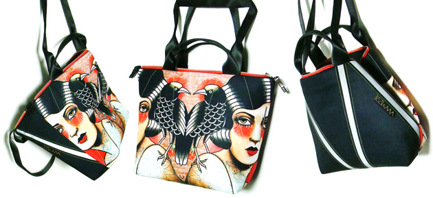 1367 art MIMA bag SHORT & Szymon Kurpiewski print MIMAbags