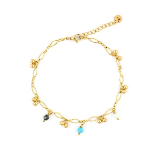 bransoletki z kamieni naturalnych Bransoletka na nogę mix kamieni