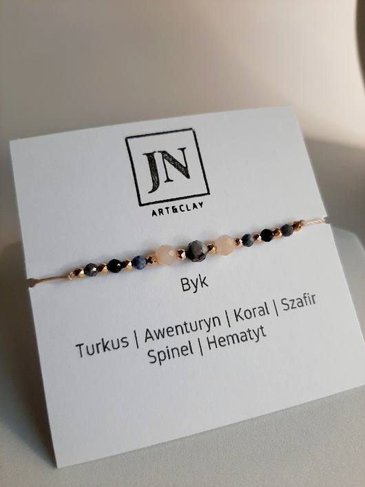 bransoletki z kamieni naturalnych Bransoletka zodiakalna Byk