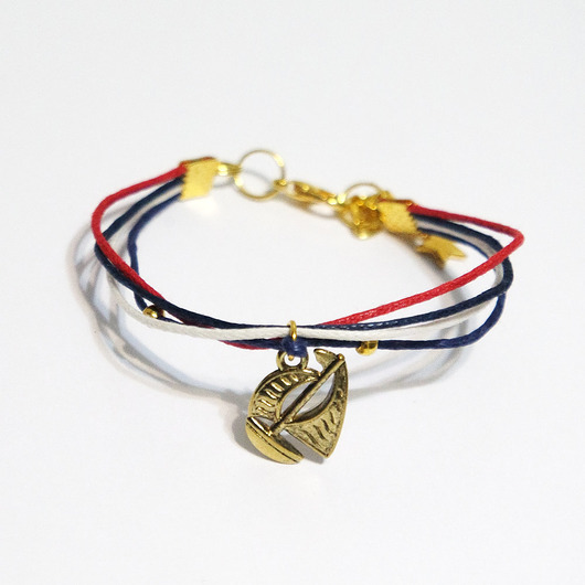 bransoletki na sznurku Bransoletka - Żaglówka - sznureczki, marynarska