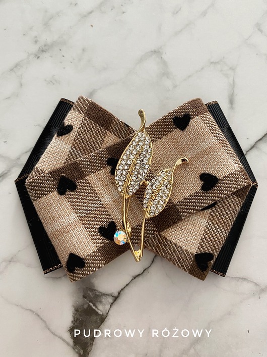 broszki Brosza z liściem ze ślicznym liściem z kryształków   Liść