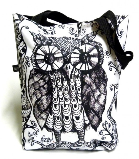 Duża torba z sową-zamówienie Gaul Designs