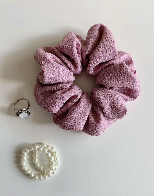 gumki do włosów Gumka do włosów scrunchie Pink Dot - 12 cm średnicy