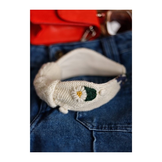 opaski do włosów Opaska cottage z haftem