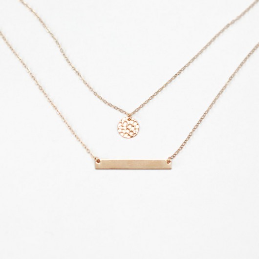 Naszyjnik Horizontal Bar 14k Gold filled MOKAVE