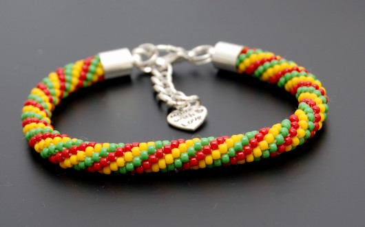 Bransoletka koralikowa rasta MadeByInati