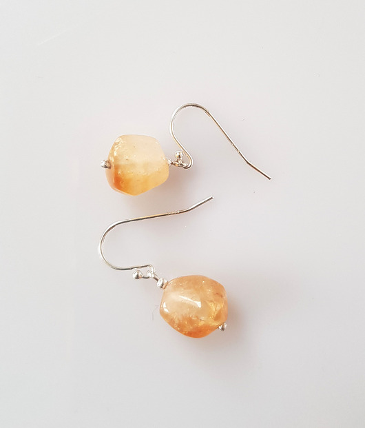 kolczyki z kamieniami Kolczyki  z Cytrynem