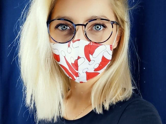 Bawełniana Maseczka Ochronna - Czapki Mikołaja halvery