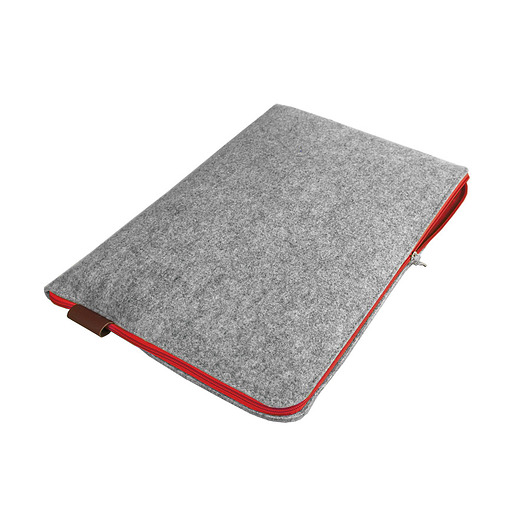 etui na laptopa ETUI NA LAPTOP czerwony zamek filc
