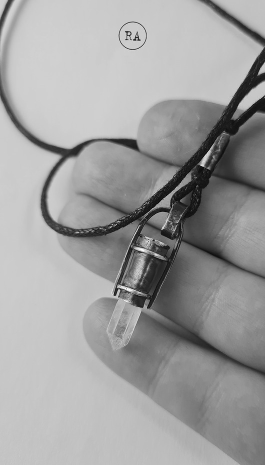 wisiory SREBRO Kryształ górski - naszyjnik Q25112