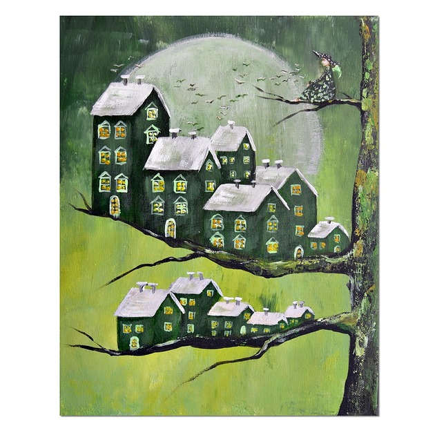 obrazy Anioł Arbornauta 5, obraz ręcznie malowany, anioł stróż