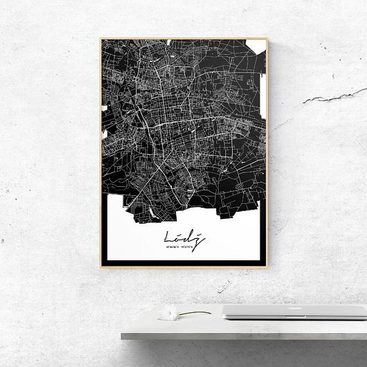 plakaty Plakat Łódź mapa