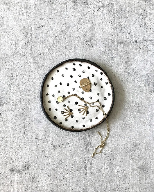talerzyk na biżuterię black dots Projekt Ładniej