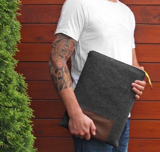 Etui z filcu na laptopa GRAFIT LAPTOP CZOKO purol design