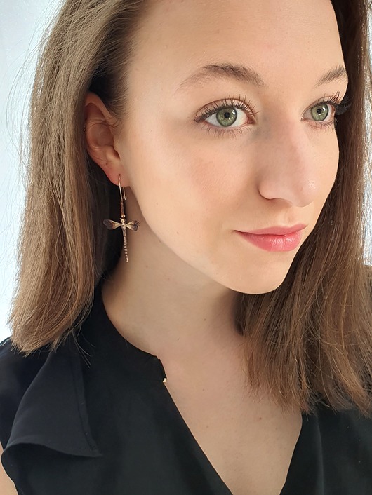 kolczyki srebrne Ważki W3II - kolczyki srebrne