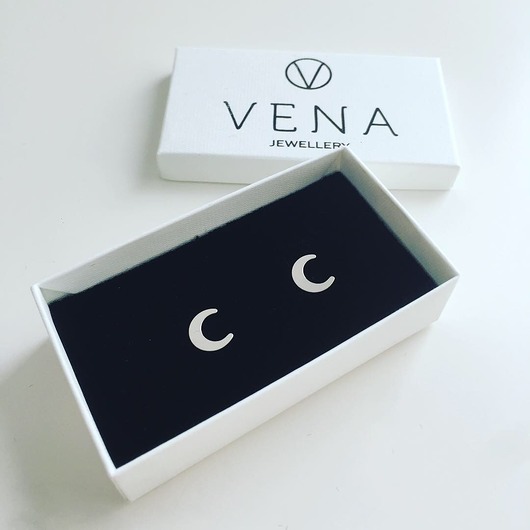 Srebrne kolczyki półksiężyce VENA Jewellery